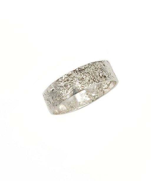 Organic Textured Silver Ring