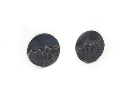 Midnight Mountains- Gun Metal Grey -Oxidized Sterling Silver