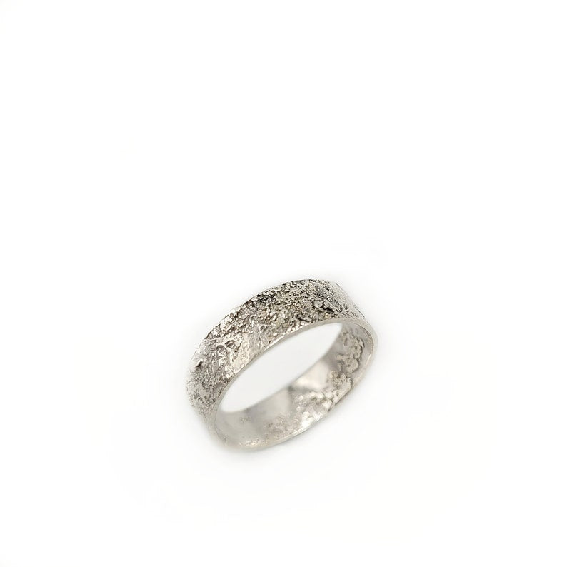 Organic Textured Silver Ring