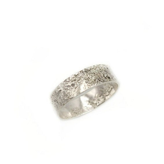 Organic Textured Silver Ring