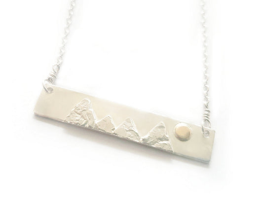 Mountain Range Bar Necklace