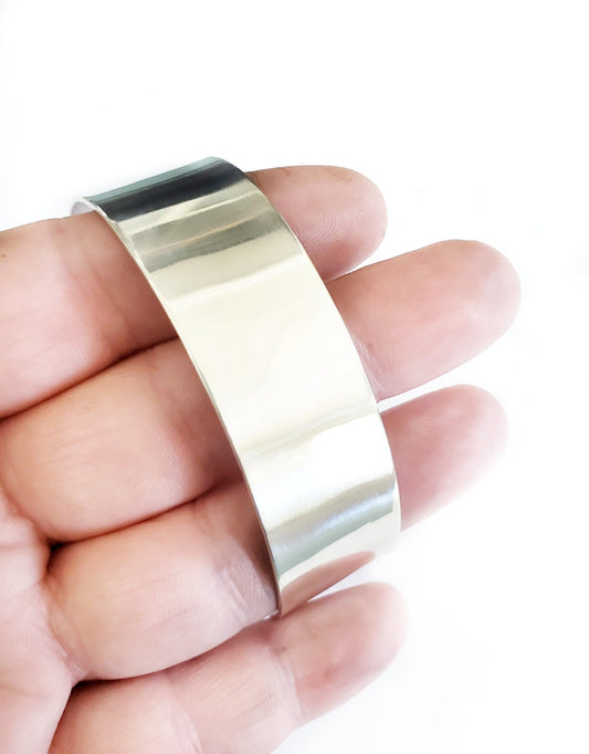 High Shine Silver Cuff Bracelet