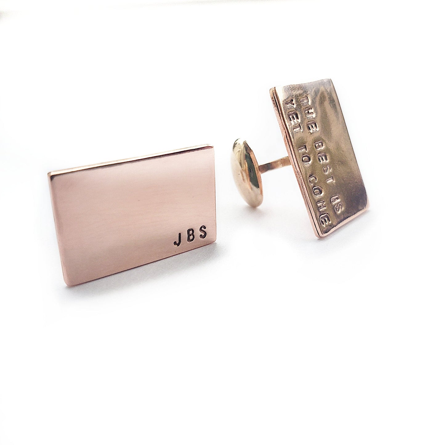 The Best is Yet to Come - Copper Hidden Heart Cuff Links