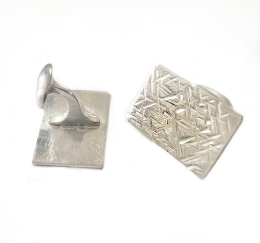 Abstract Texture-Sterling Silver-Cuff Links