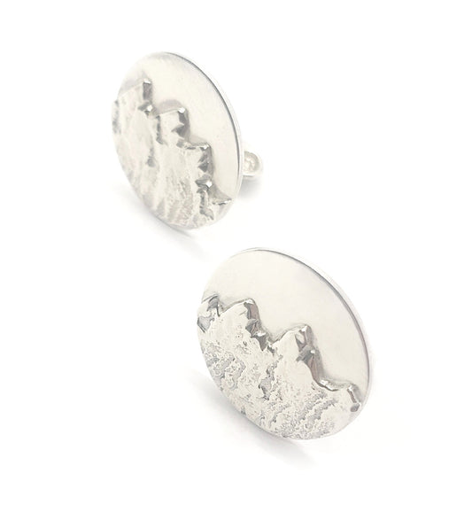 Cuff links - Mountains - Sterling Silver
