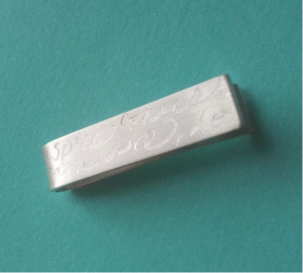 Tie Bar - Leader Quote Inscribed - sterling Silver