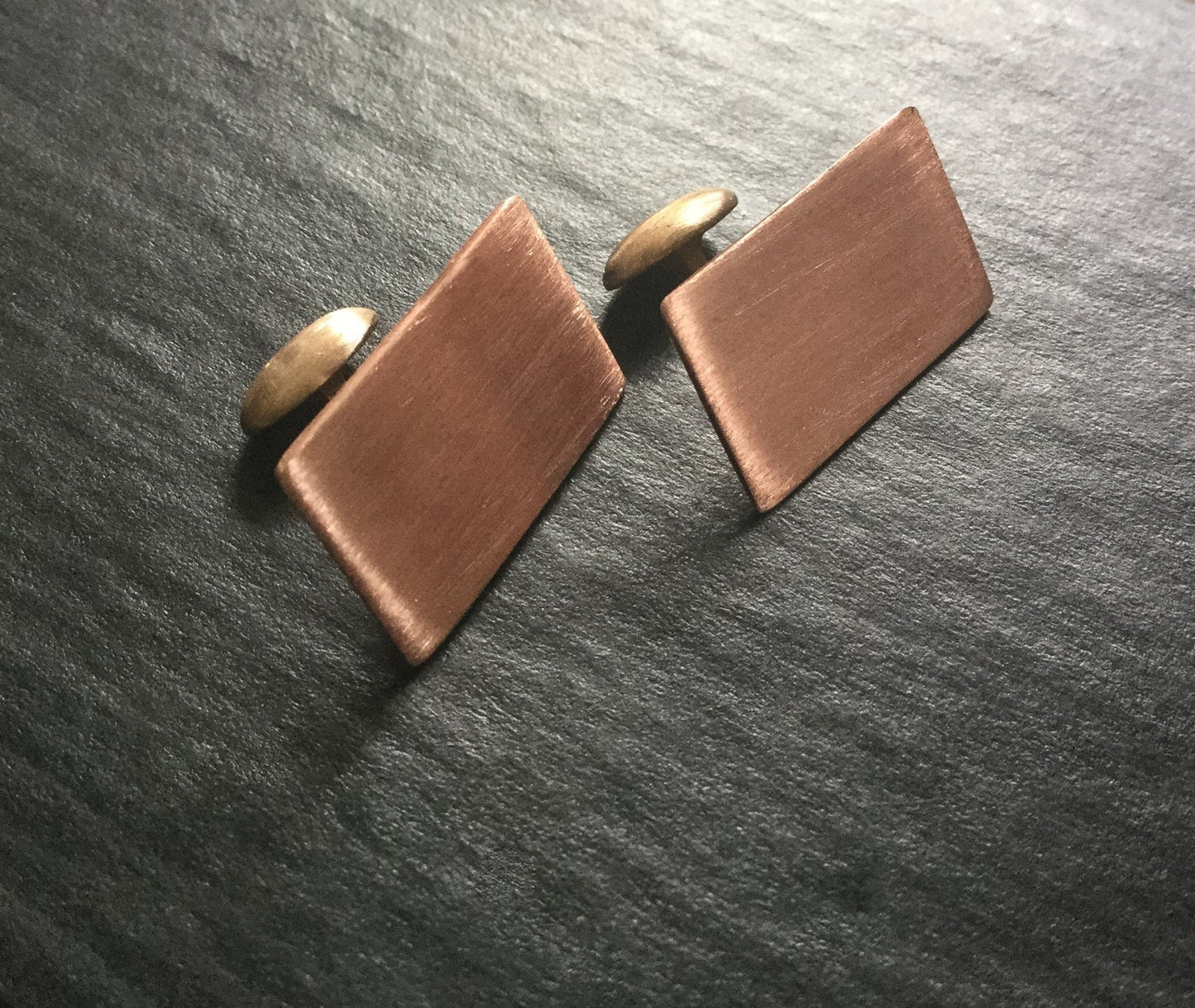 RESERVED Maxine Hidden Heart - Copper - Cuff Links