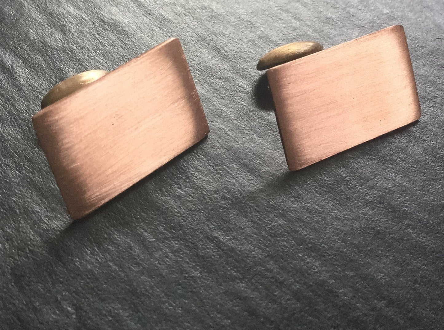 RESERVED Maxine Hidden Heart - Copper - Cuff Links