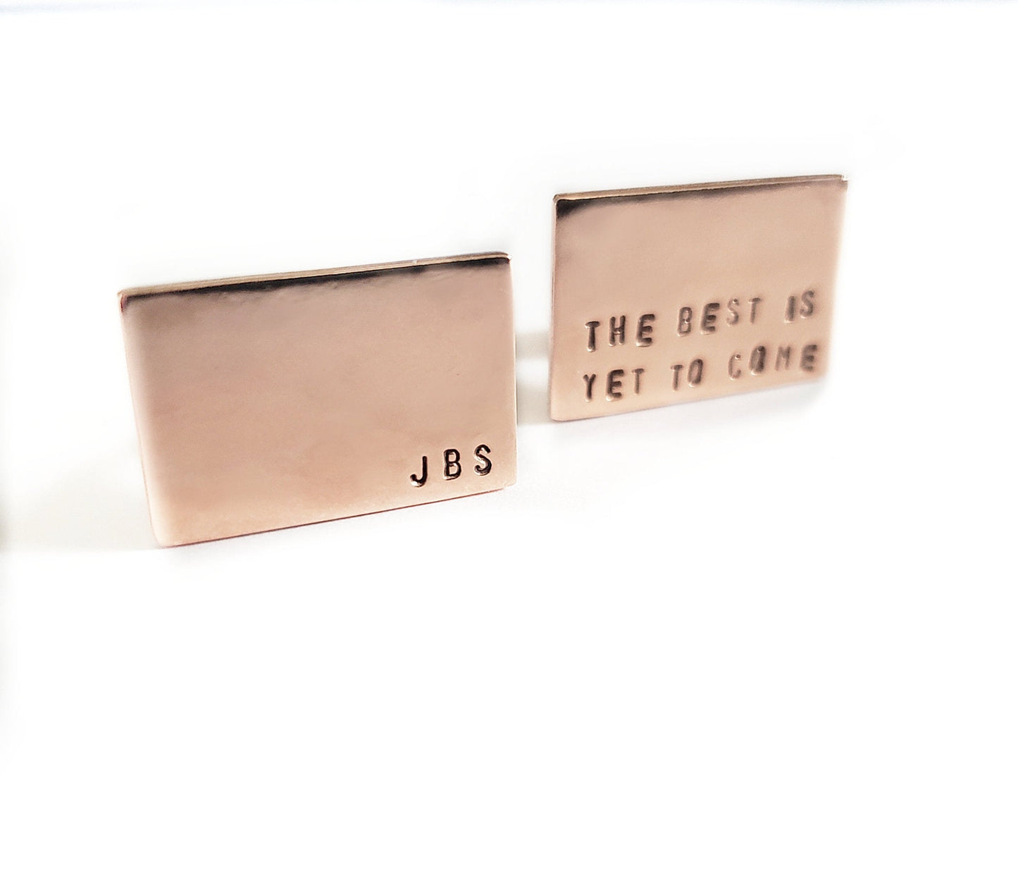 The Best is Yet to Come - Copper Hidden Heart Cuff Links