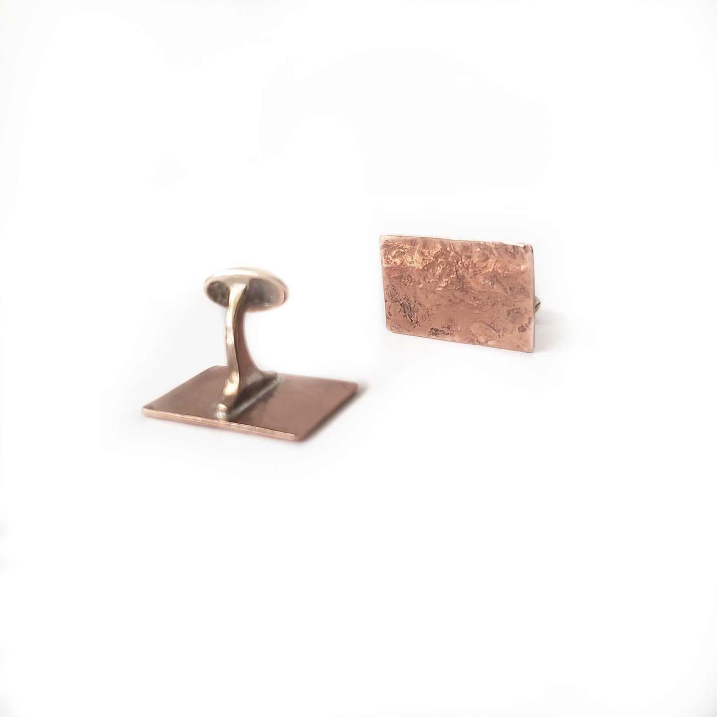 Hand Textured- Copper Cuff Links