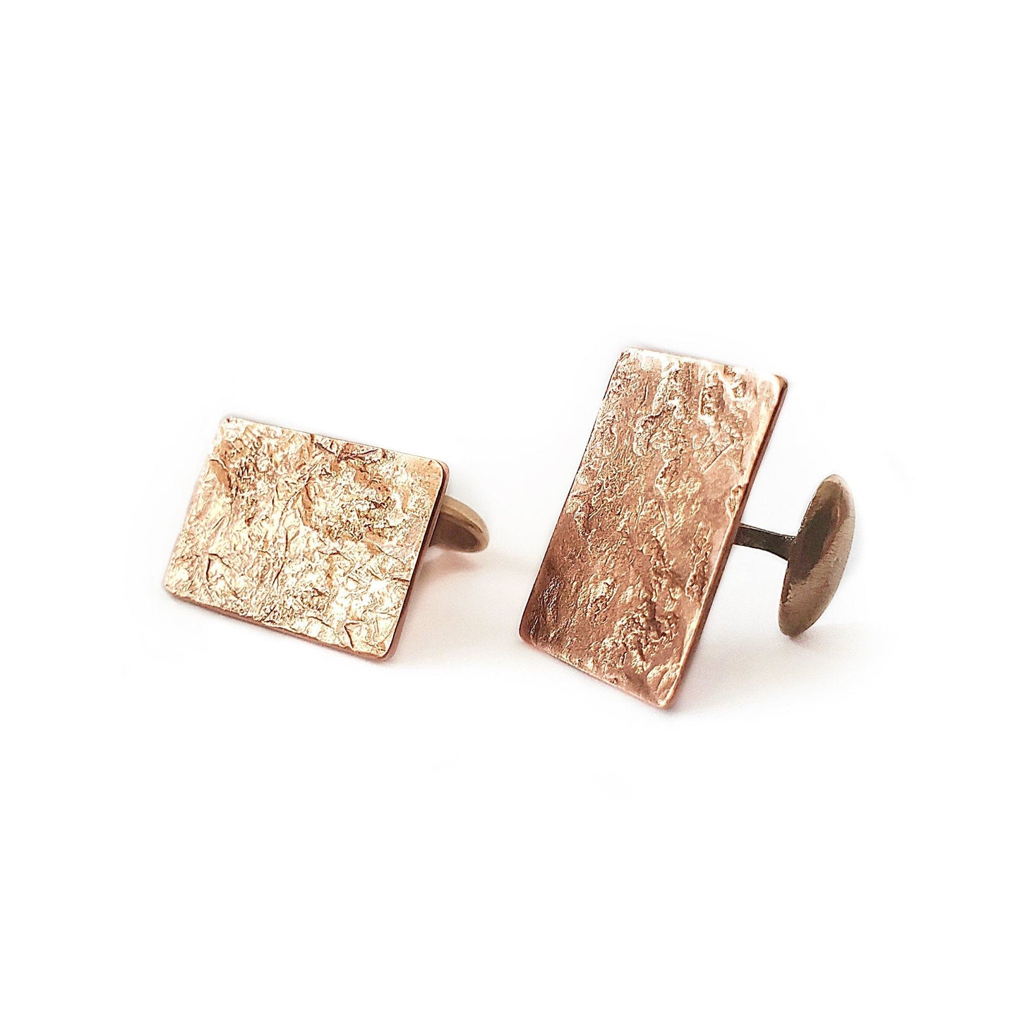 Hand Textured- Copper Cuff Links