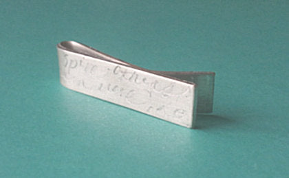 Tie Bar - Leader Quote Inscribed - sterling Silver