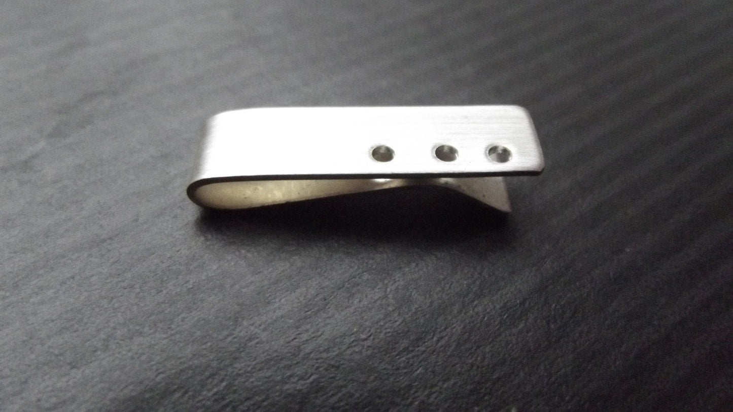 Tie Bar - modern negative space design - Sterling Silver