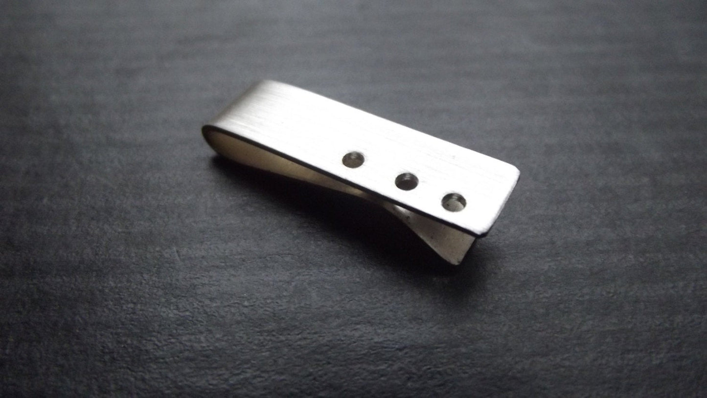 Tie Bar - modern negative space design - Sterling Silver